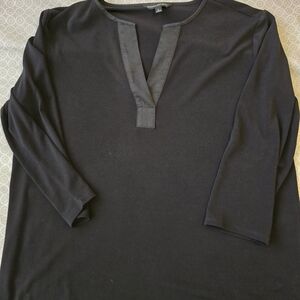 Banana Republic Charcoal V-Neck Blouse